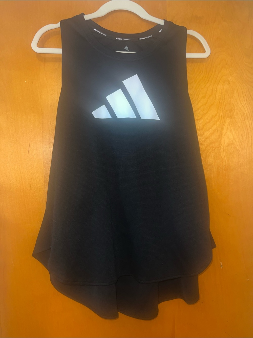adidas Black Tank Top with White Logo